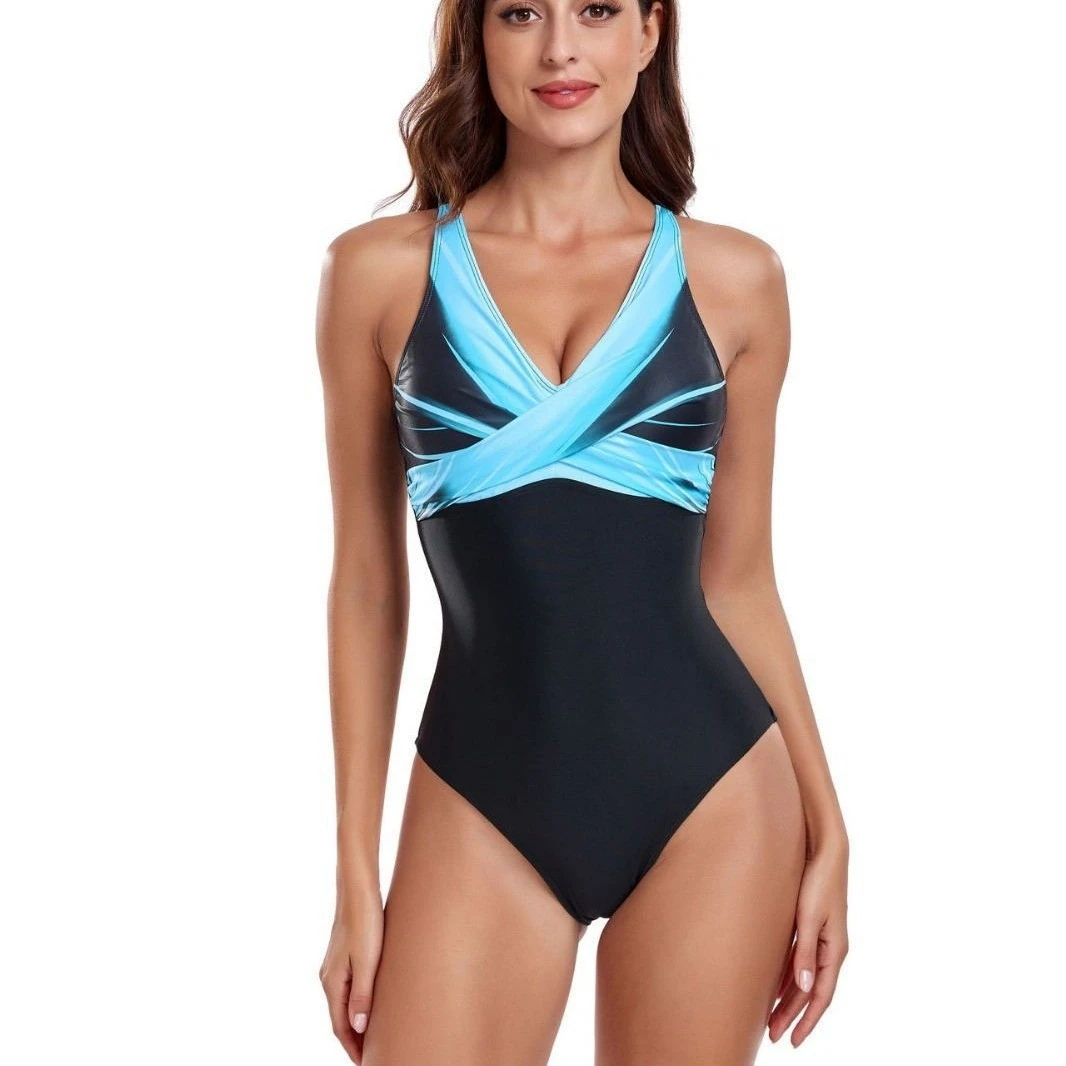 Conservative Gradient-print Swimsuit