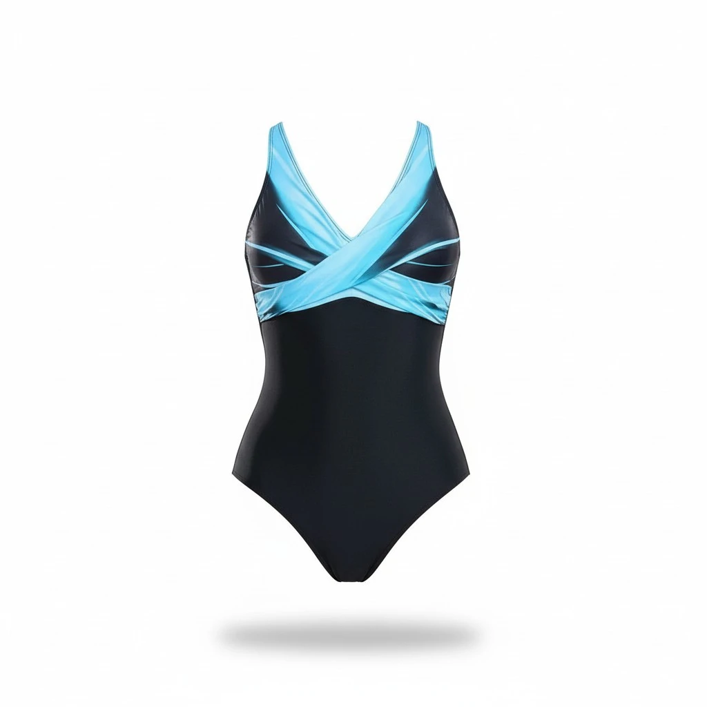 Conservative Gradient-print Swimsuit