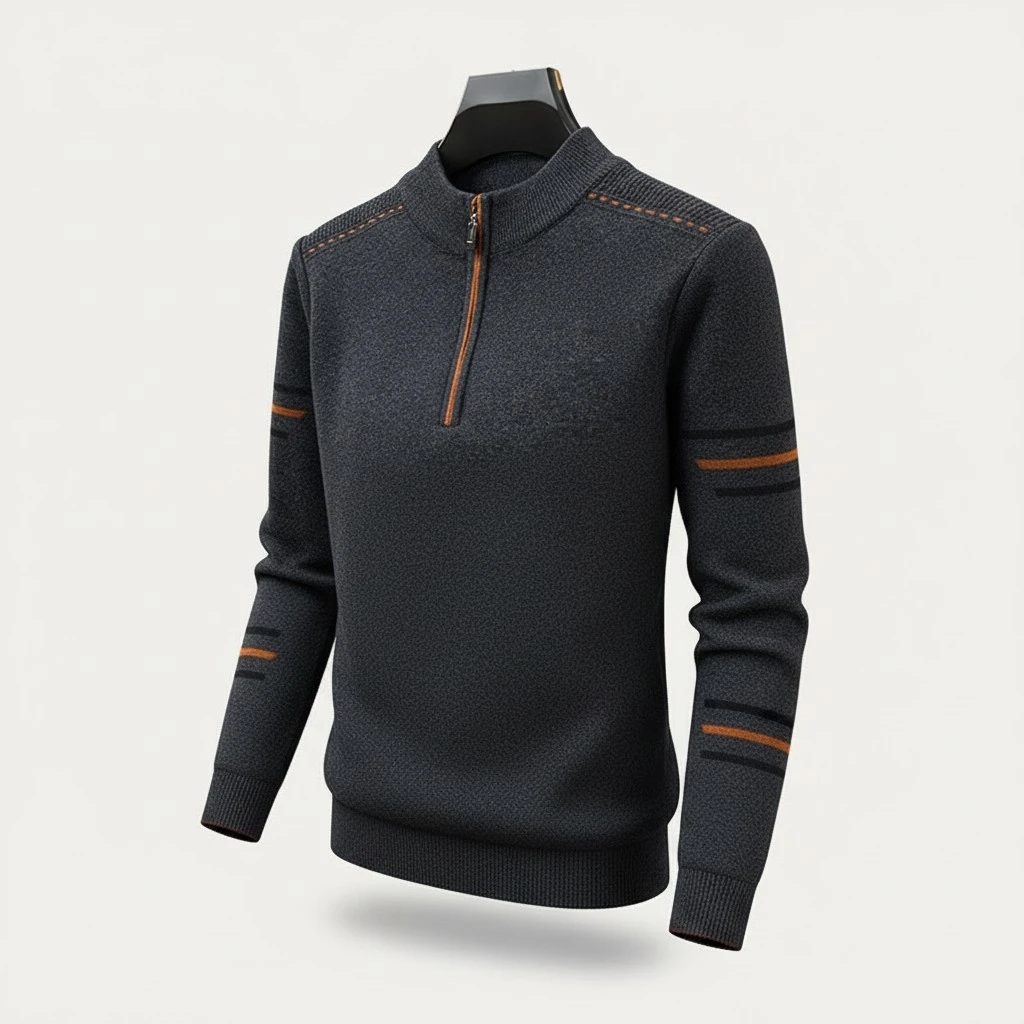 Mens New Mid-Season Winter Casual Thickened Half-Turtleneck Wool Sweater