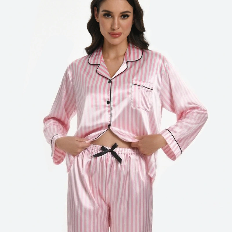 Leopard-print Pajamas In Ice Silk And Faux Silk