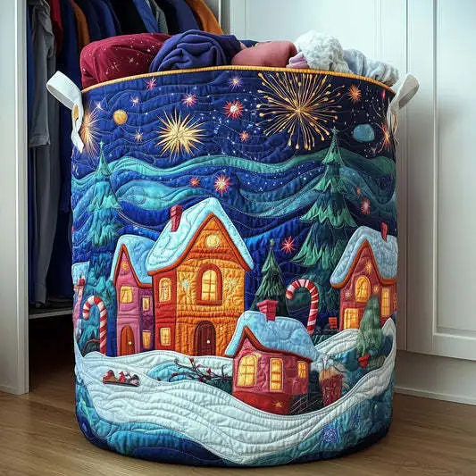 Quilted Laundry Storage Basket Dust-proof And Perfect For Storing Dirty Clothes