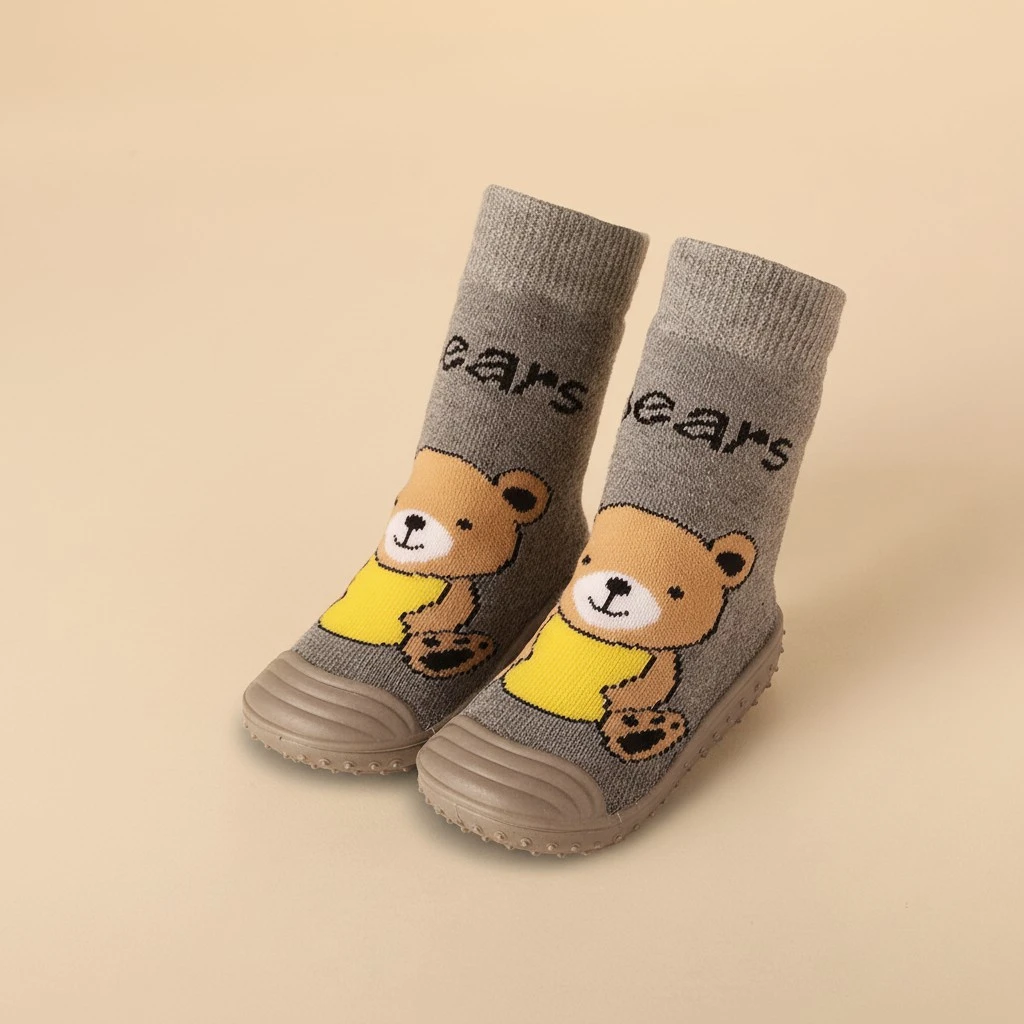 Thickened Non-slip Waterproof Floor Socks With Rubber Soles For Babies