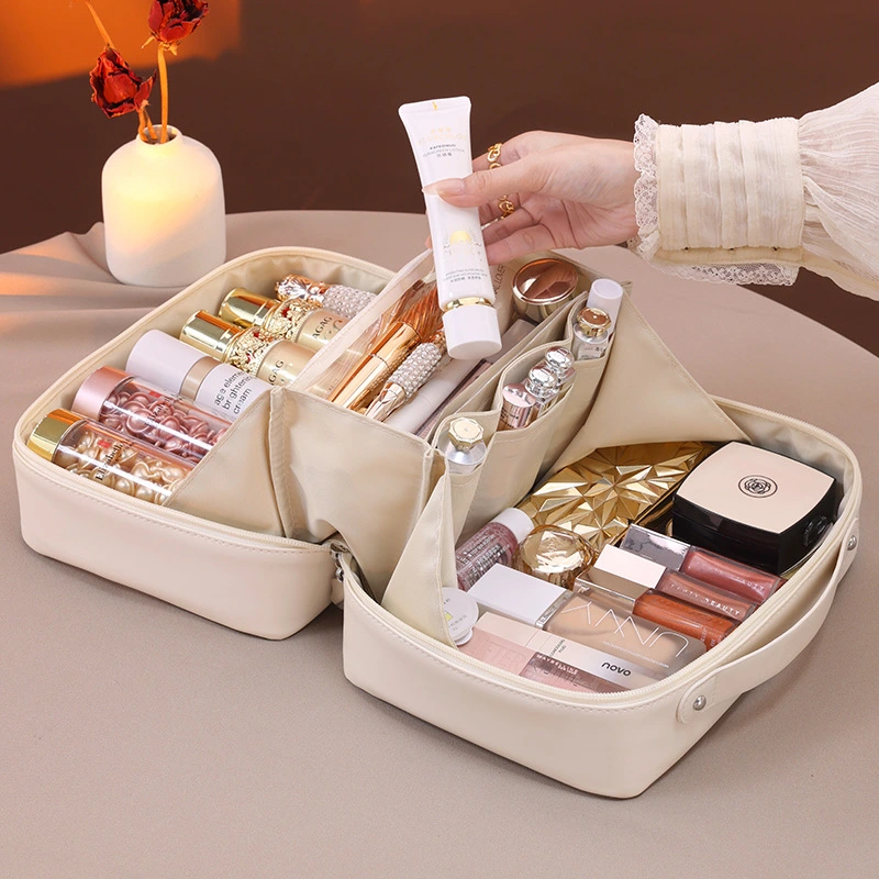 Portable, High-capacity Toiletries And Cosmetics Organizer