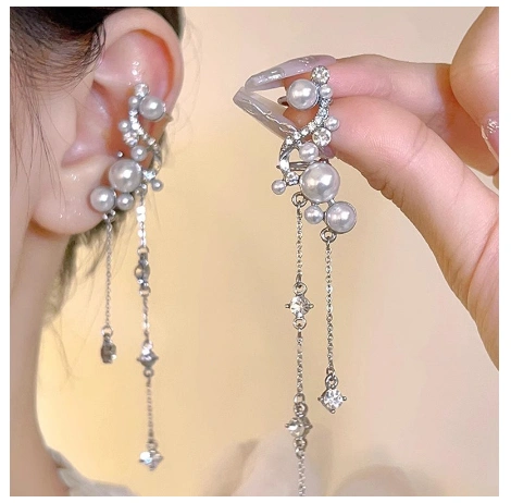Long Tassel Ear Clips For Women No Ear Piercing Required