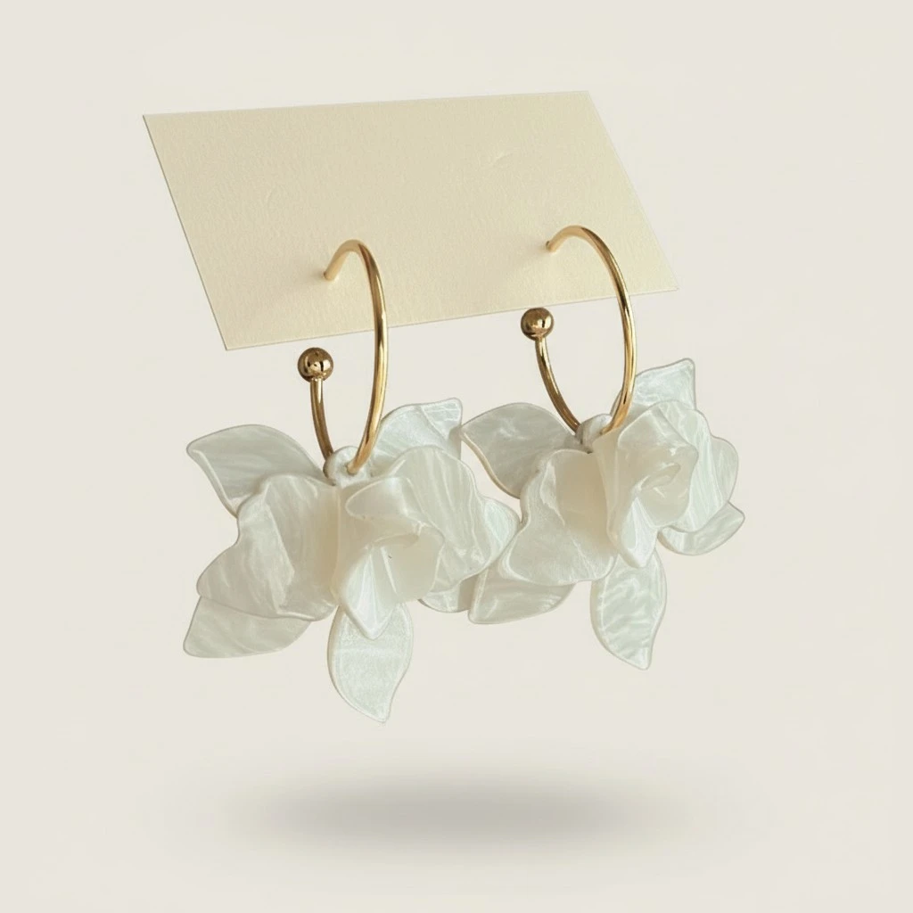 Elegant Floral Earrings In A Chic Artistic Style For Women