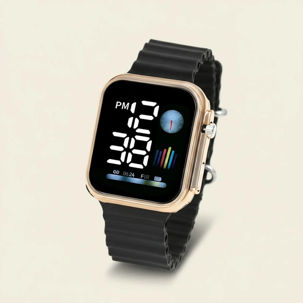 A Stylish Digital Watch For Students Who Keep Track Of Time