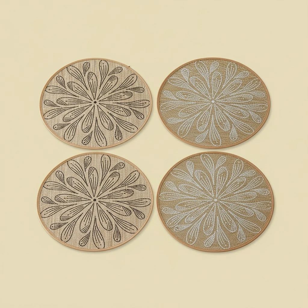 Jute Woven Table Mat Natural Placemat Decorative Coaster