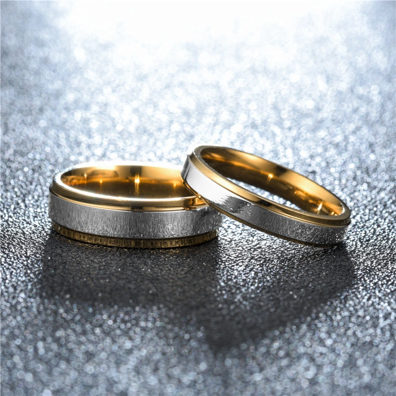 Stylish New Gold-mirror Finish Couple Rings