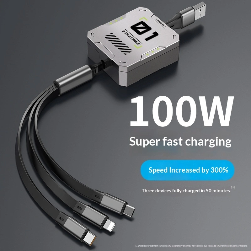Three-in-one Extension Cable For Smartphones