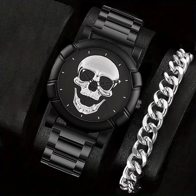 Mens Business Gift Necklace And Watch Set