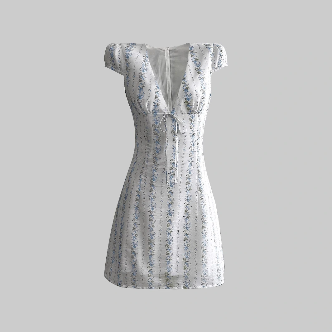 Slimming Waist-cinching Floral Dress