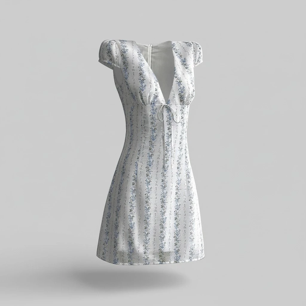 Slimming Waist-cinching Floral Dress