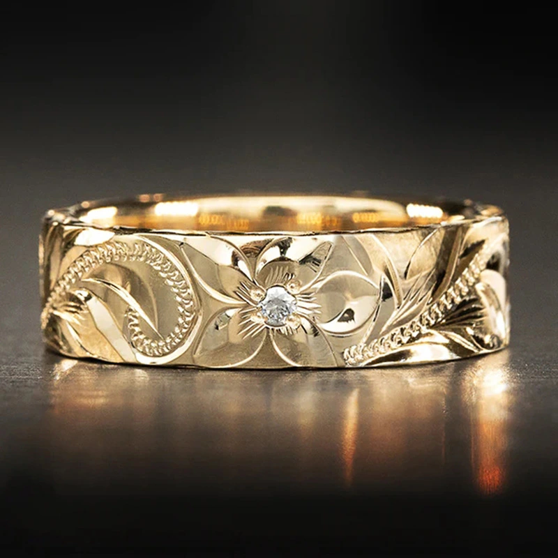 Ethnic-style Textured Ring For Women
