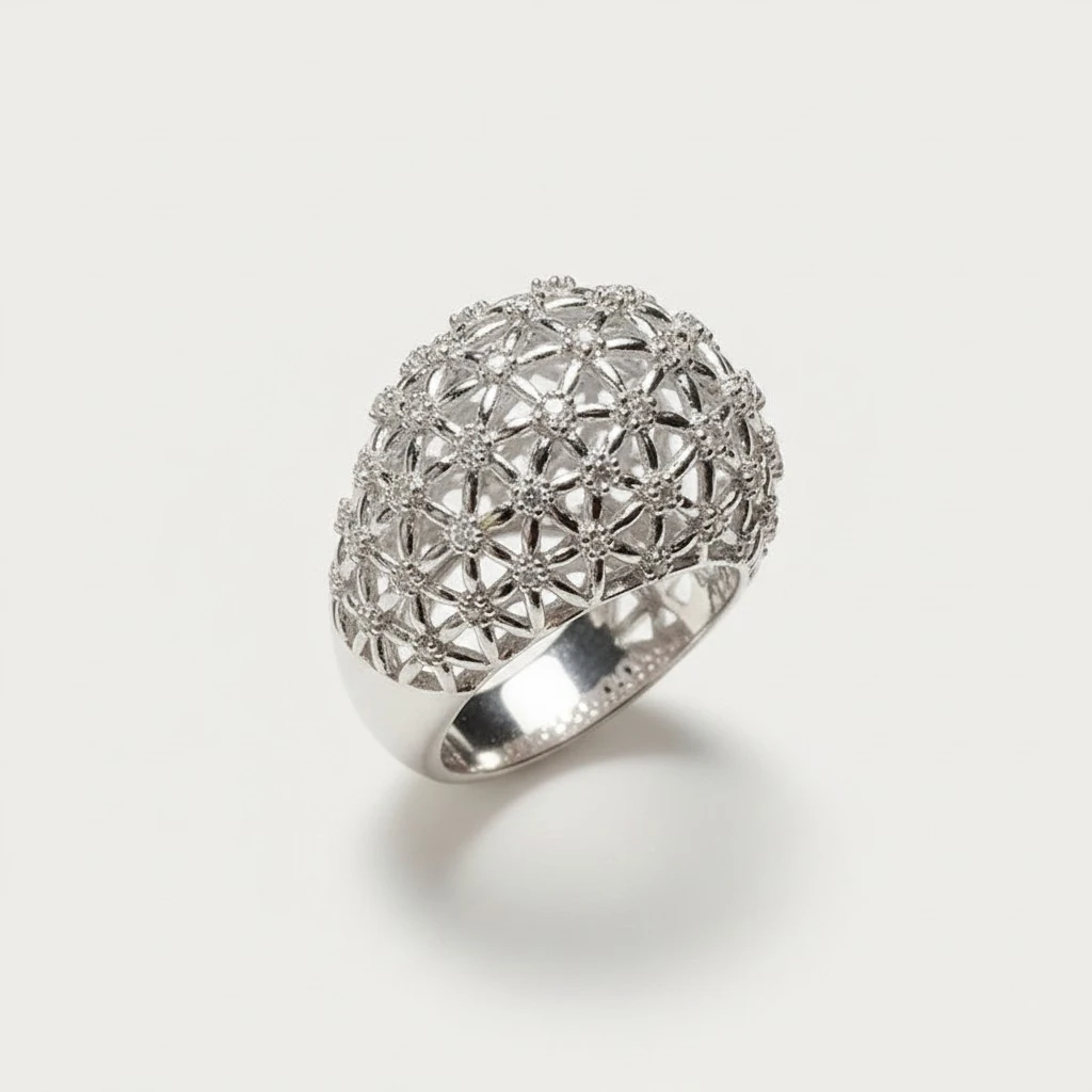 Light-luxury Intricately Carved Statement Ring For Women