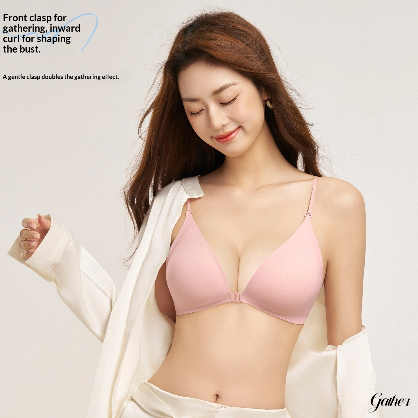 No-show Back-enhancing Cami Bra With Thin Shoulder Straps