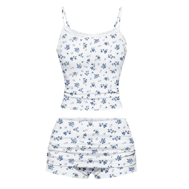 Womens Floral  Slim-Fit Camisole With Straps