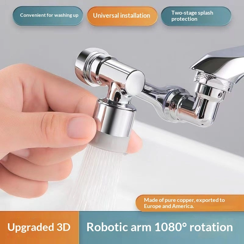 All-copper Mechanical Arm With A Rotatable, Extendable Universal Faucet