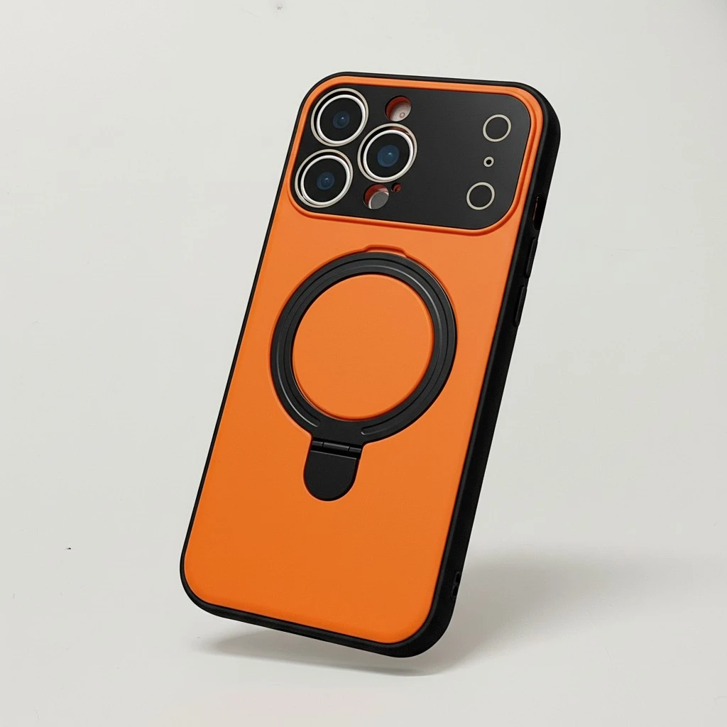 Large-screen Magnetic Bracket Phone Case With A Skin-like Finish And Drop-resistant Design