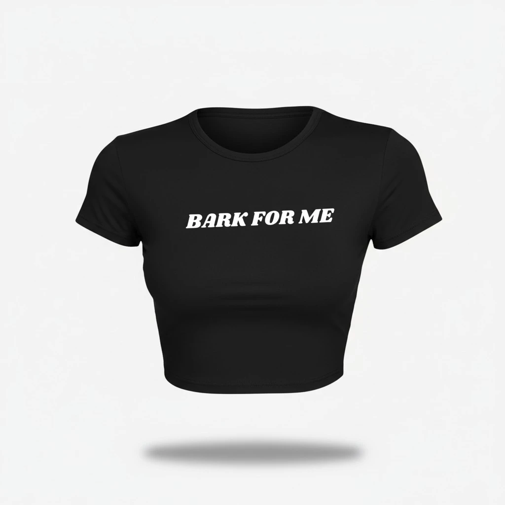 Womens Letter-Print T-Shirt Slim-Fit