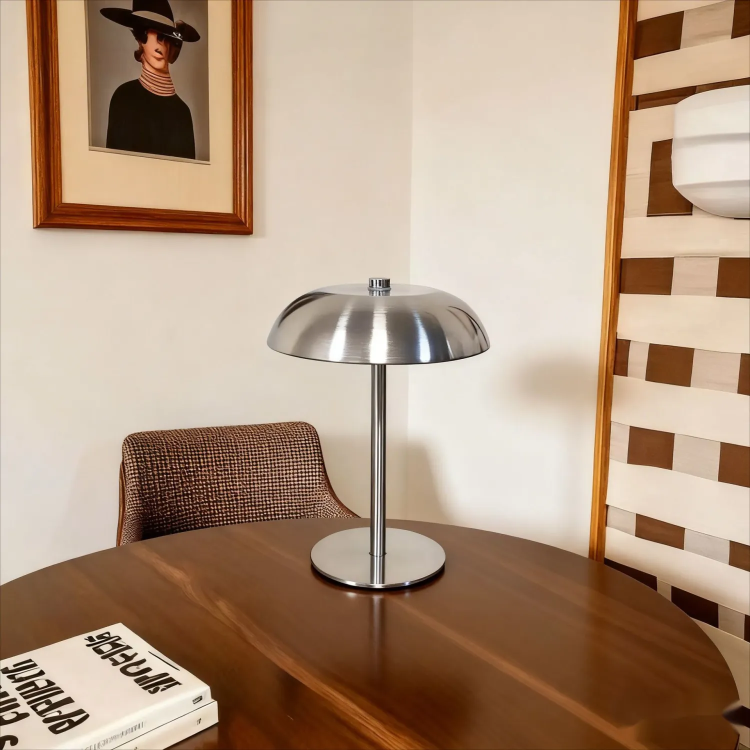 Iron Mushroom Charging Table Lamp For Bedroom And Dining Room Decor