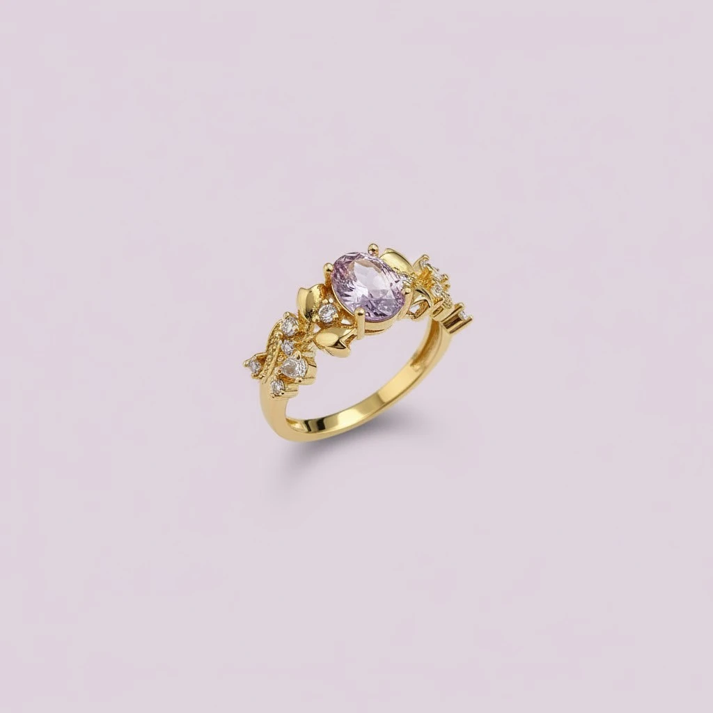French Heavy Industry Colored Gemstone Zircon Ring