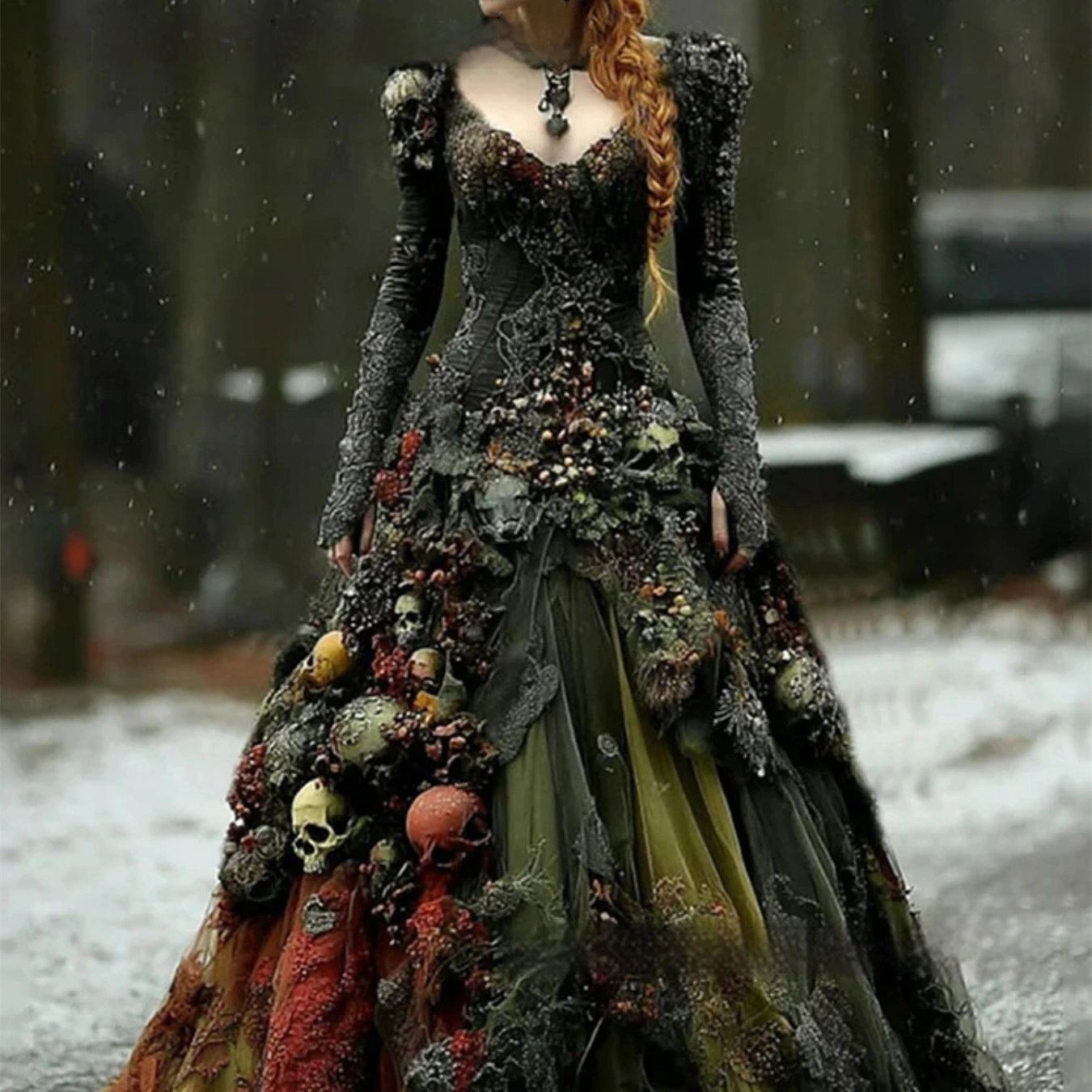 New Autumn American-Style Fashionable Halloween Dress With Digital Print