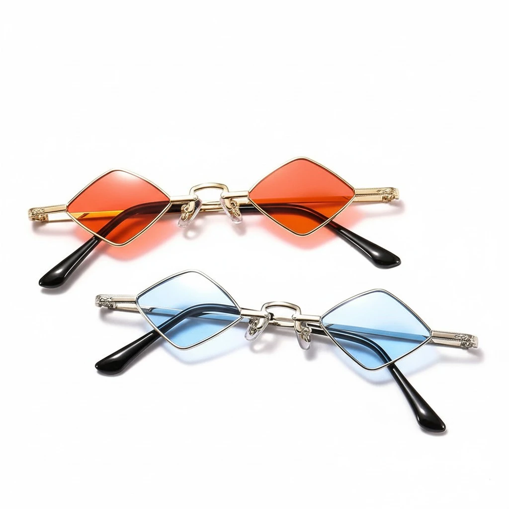 Trendy Triangle Irregular Alloy Small Frame Sunglasses