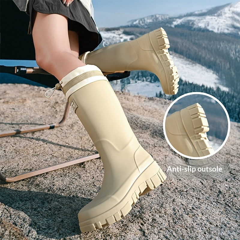 Womens Tall Rain Boots Waterproof And Non-Slip