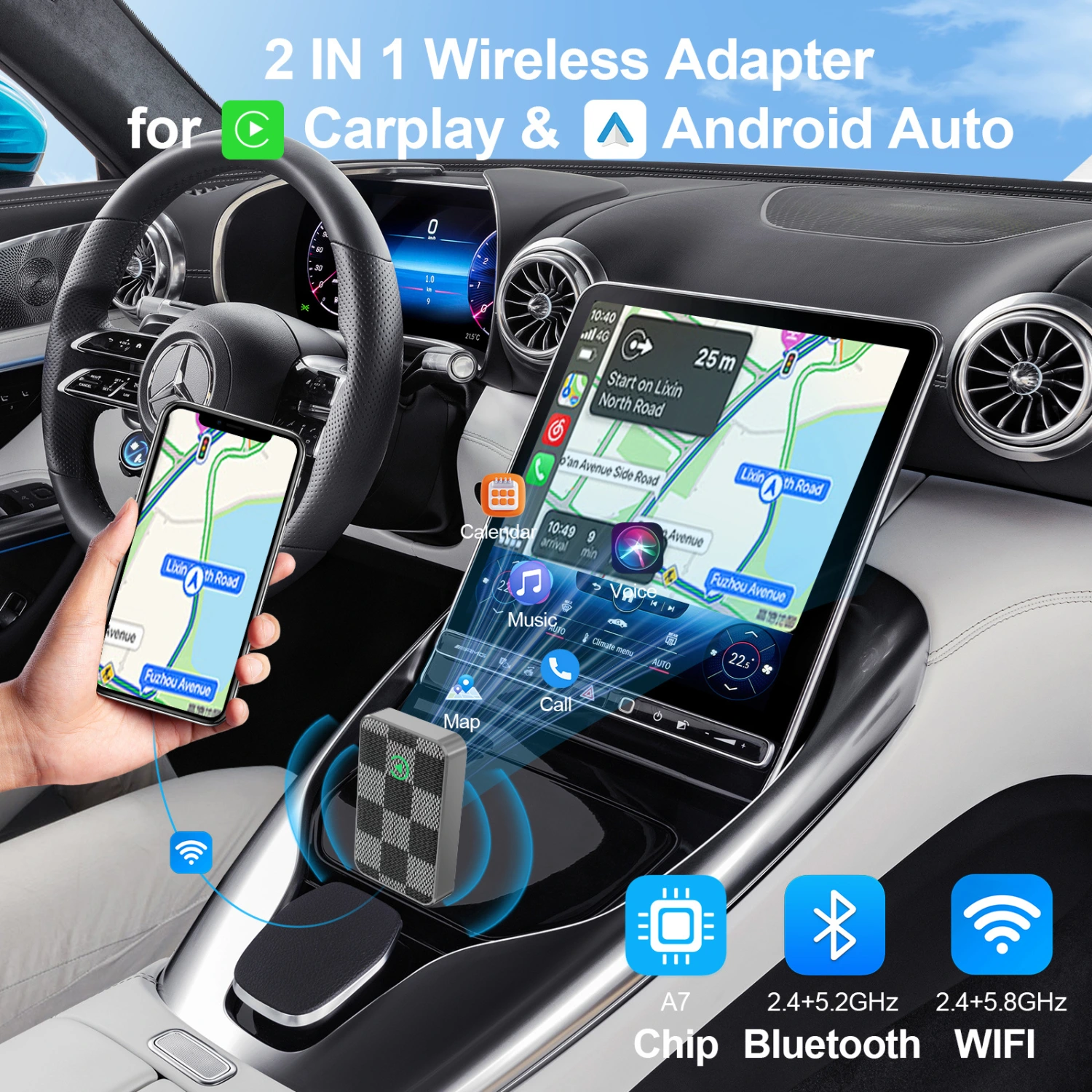 Wireless CarPlay And Android Auto Adapter