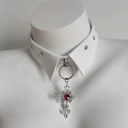Charm Set Handmade Fake Collar Cross Necklace