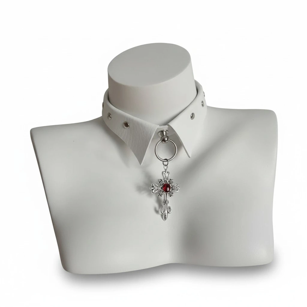 Charm Set Handmade Fake Collar Cross Necklace