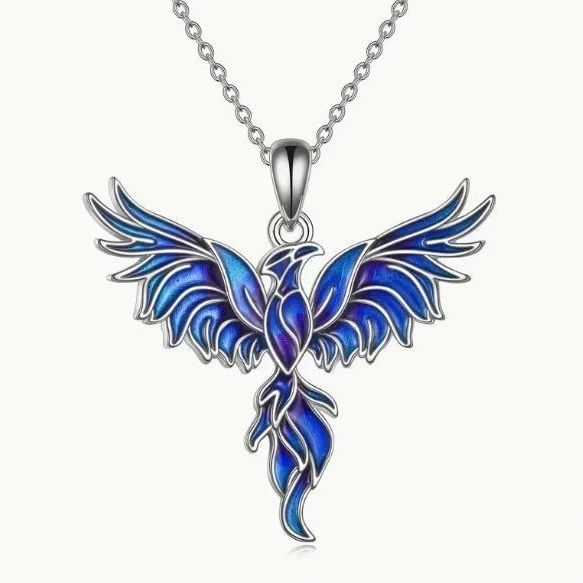 Sleek And Stylish Colorful Phoenix Pendant Necklace