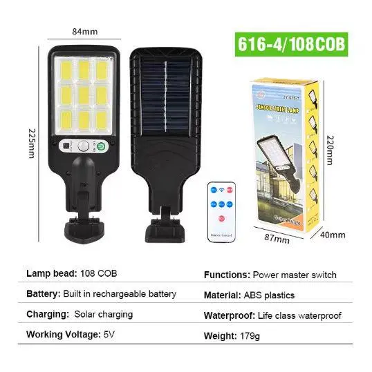 Outdoor LED Solar-Powered Motion Sensor Courtyard Wall Light