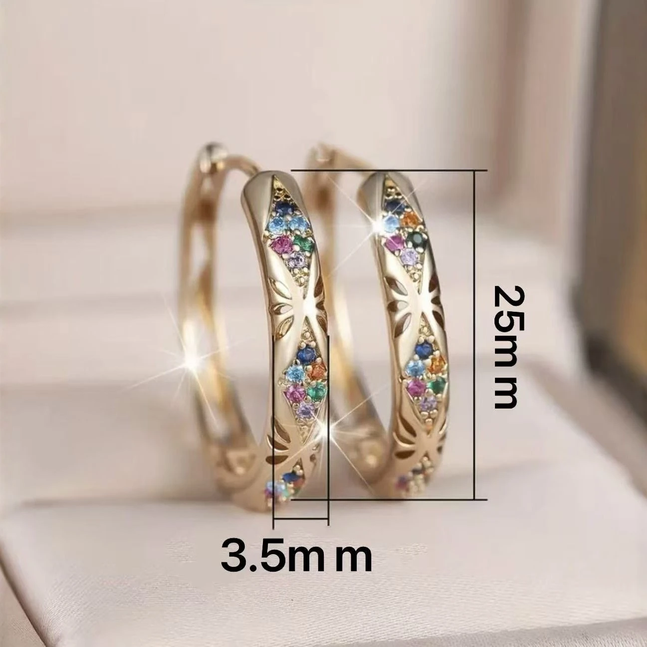 Cross-border Light-luxury Copper-gold-plated Stud Earrings
