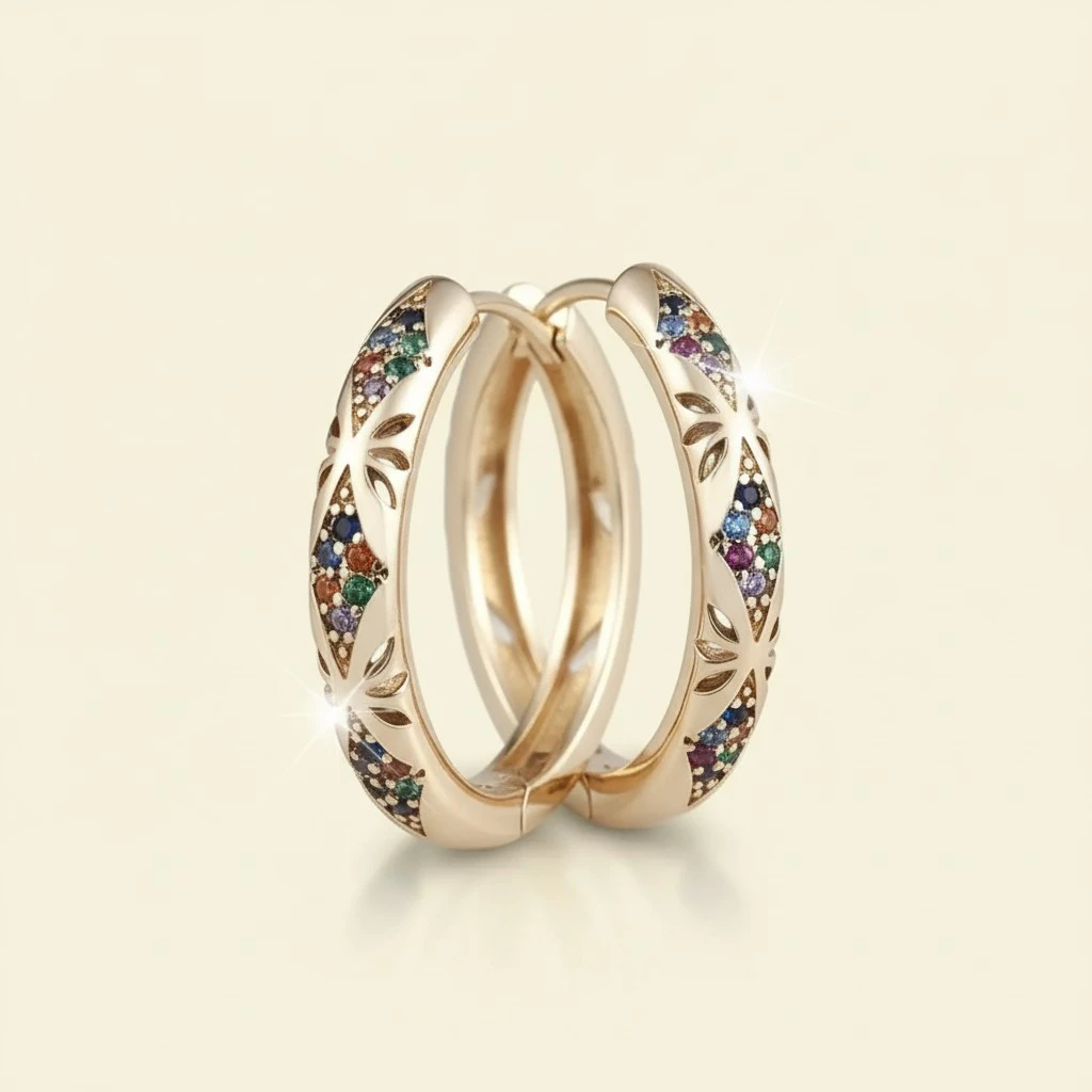 Cross-border Light-luxury Copper-gold-plated Stud Earrings