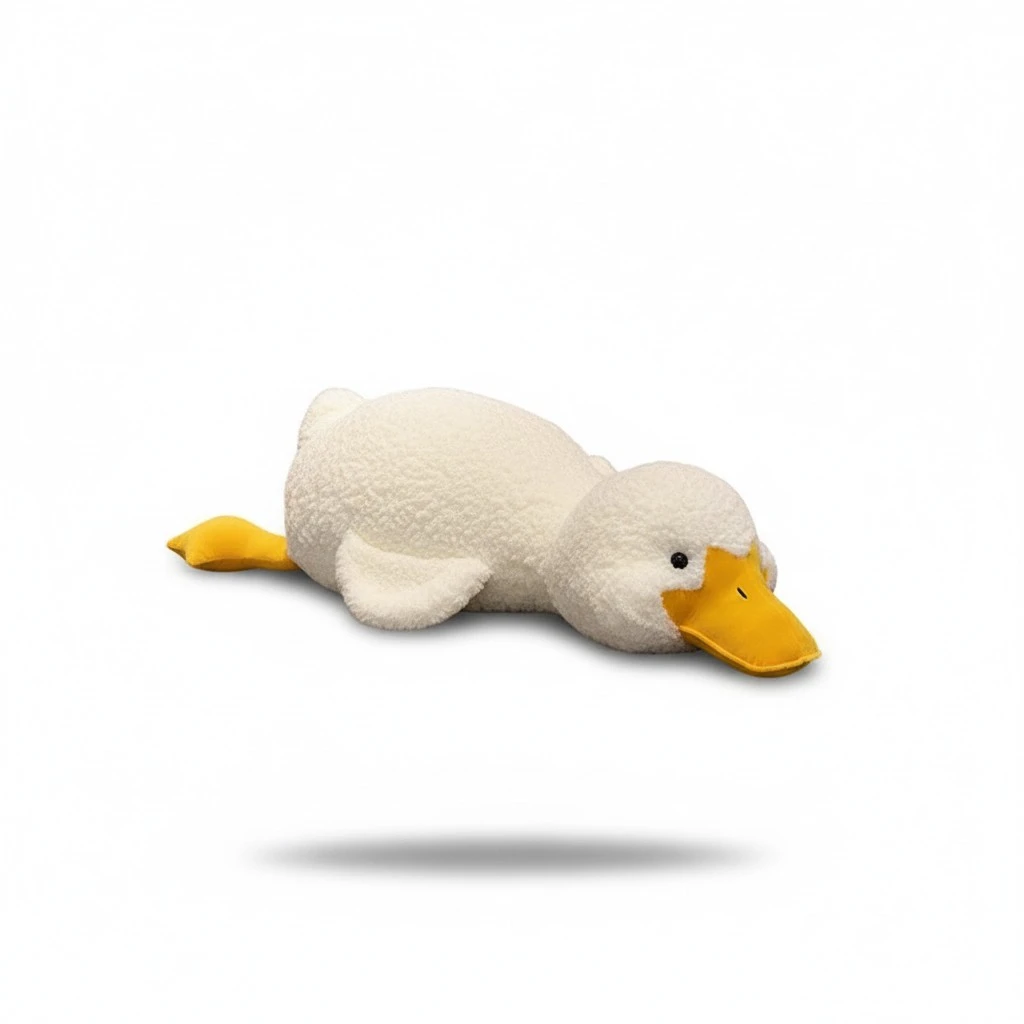 Cute Cartoon-style Lying-down Duck Throw Pillow Plush Toy Doll
