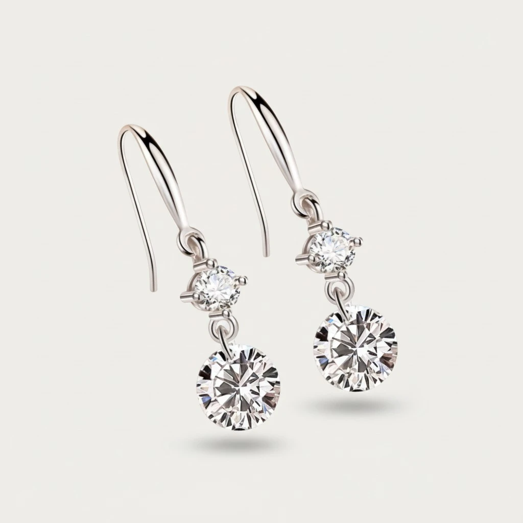 Elegant Sophisticated S925 Sterling Silver Earrings For Women