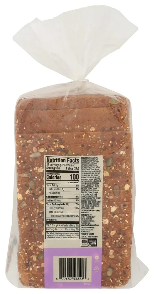 365 by Whole Foods Market Organic Ancient Grains Bread, 22 Ounce