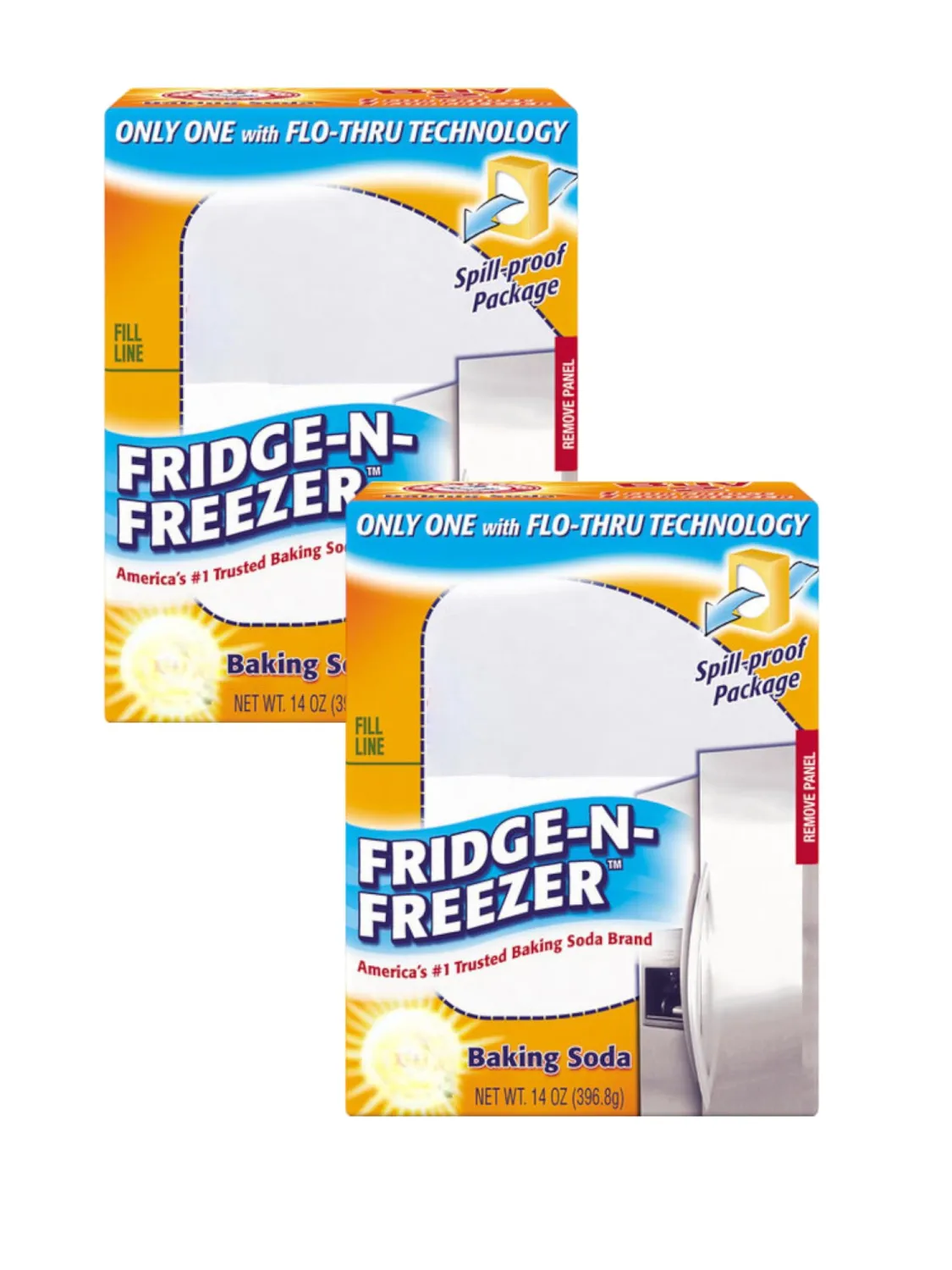 Baking Soda, 14 oz (Pack of 2) - Fridge and Freezer Odor Absorber