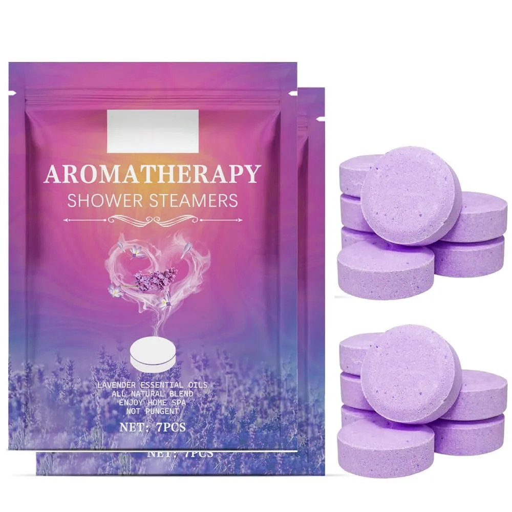 Shower Steamers Aromatherapy Gifts Set Pack of 7 Shower Bath Bombs Tablets with Essential Oil for Home SPA & Self Care, Eucalyptus Shower Bath Bombs (7 Pcs)