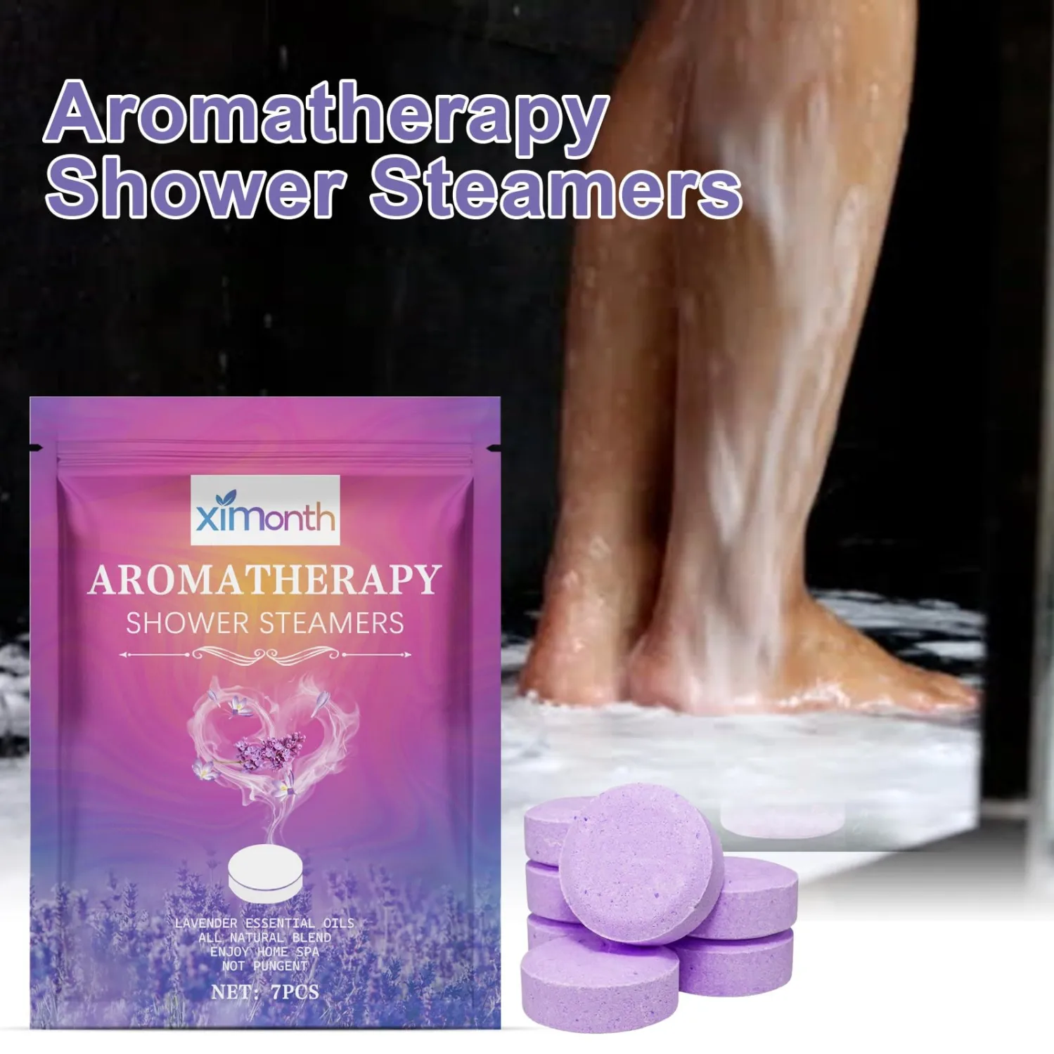 Shower Steamers Aromatherapy Gifts Set Pack of 7 Shower Bath Bombs Tablets with Essential Oil for Home SPA & Self Care, Eucalyptus Shower Bath Bombs (7 Pcs)
