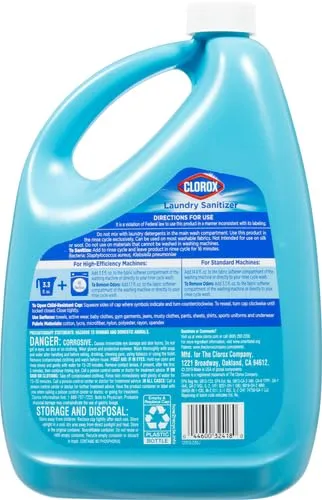 Clorox Laundry Sanitizer, 0% Bleach, Color Safe, Clean Linen, 80 Fluid Ounces (Pack May Vary)