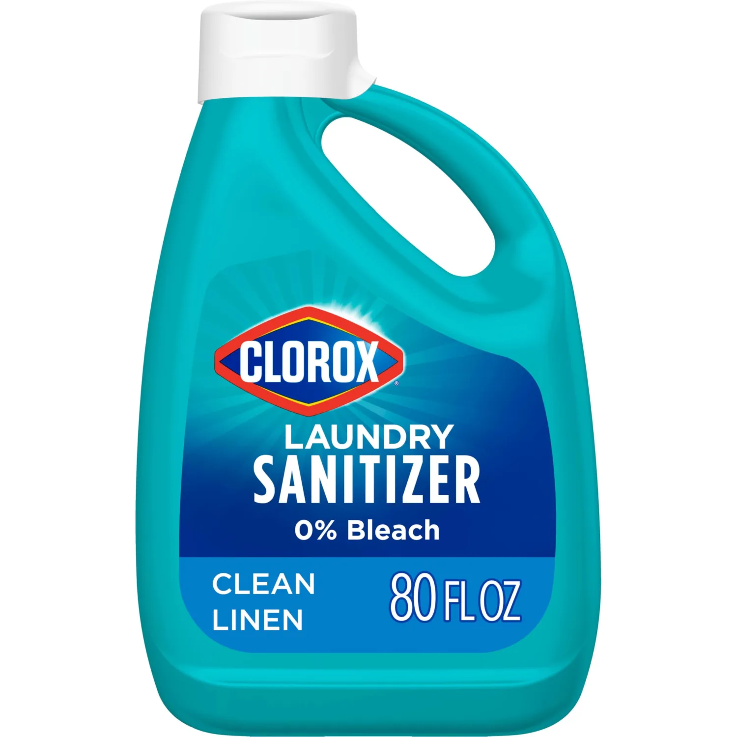 Clorox Laundry Sanitizer, 0% Bleach, Color Safe, Clean Linen, 80 Fluid Ounces (Pack May Vary)