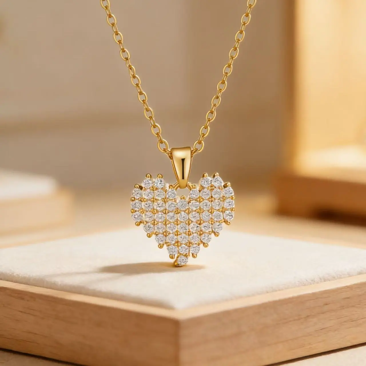 Fashionable Double Heart Love Pendant Womens Style