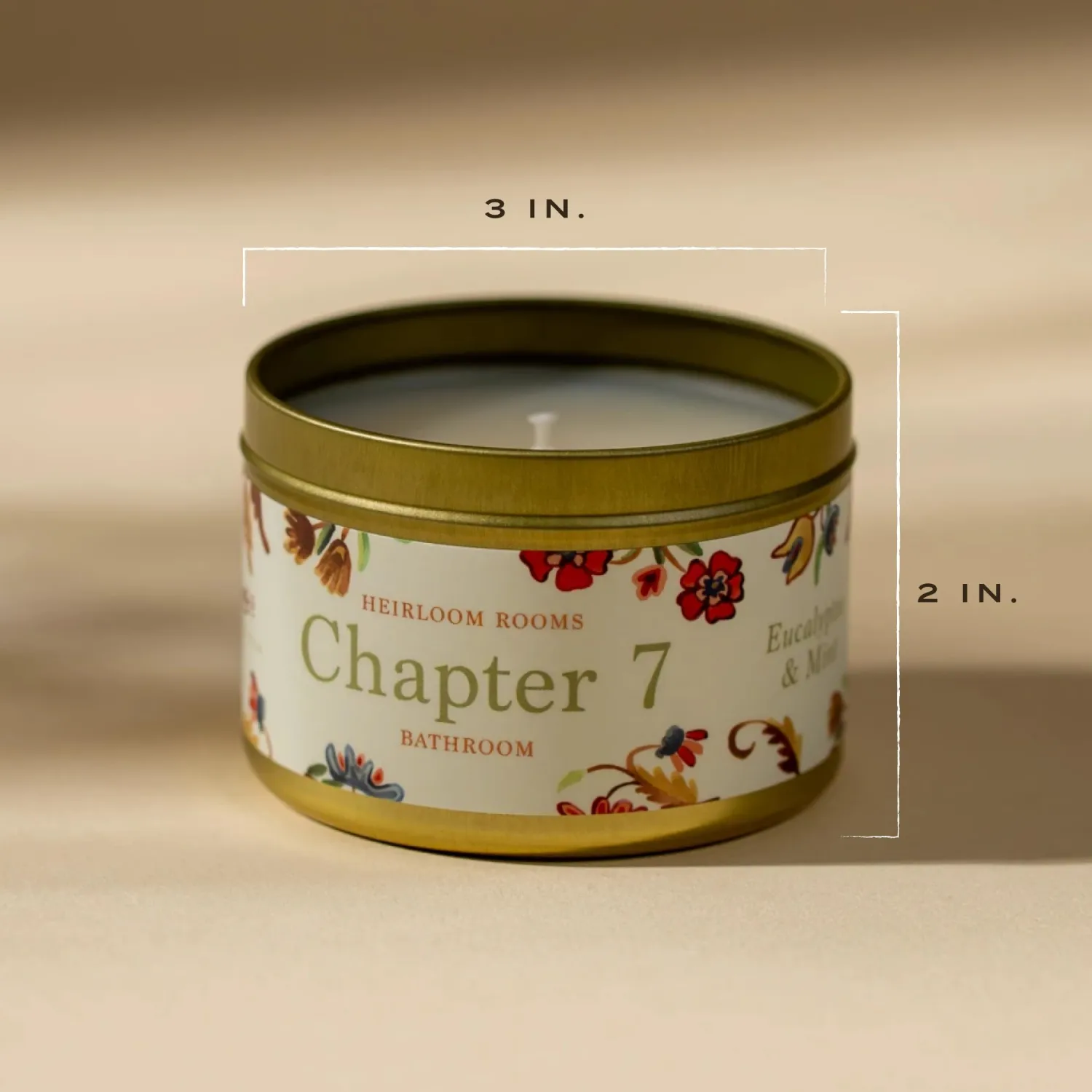 Scent Library Chapter 7 Bathroom Candle, Eucalyptus & Mint Scent, 5 oz Candle with 24+ Hour Burn time, Heirloom Rooms Collection, Made in The USA by Laurel Mercantile