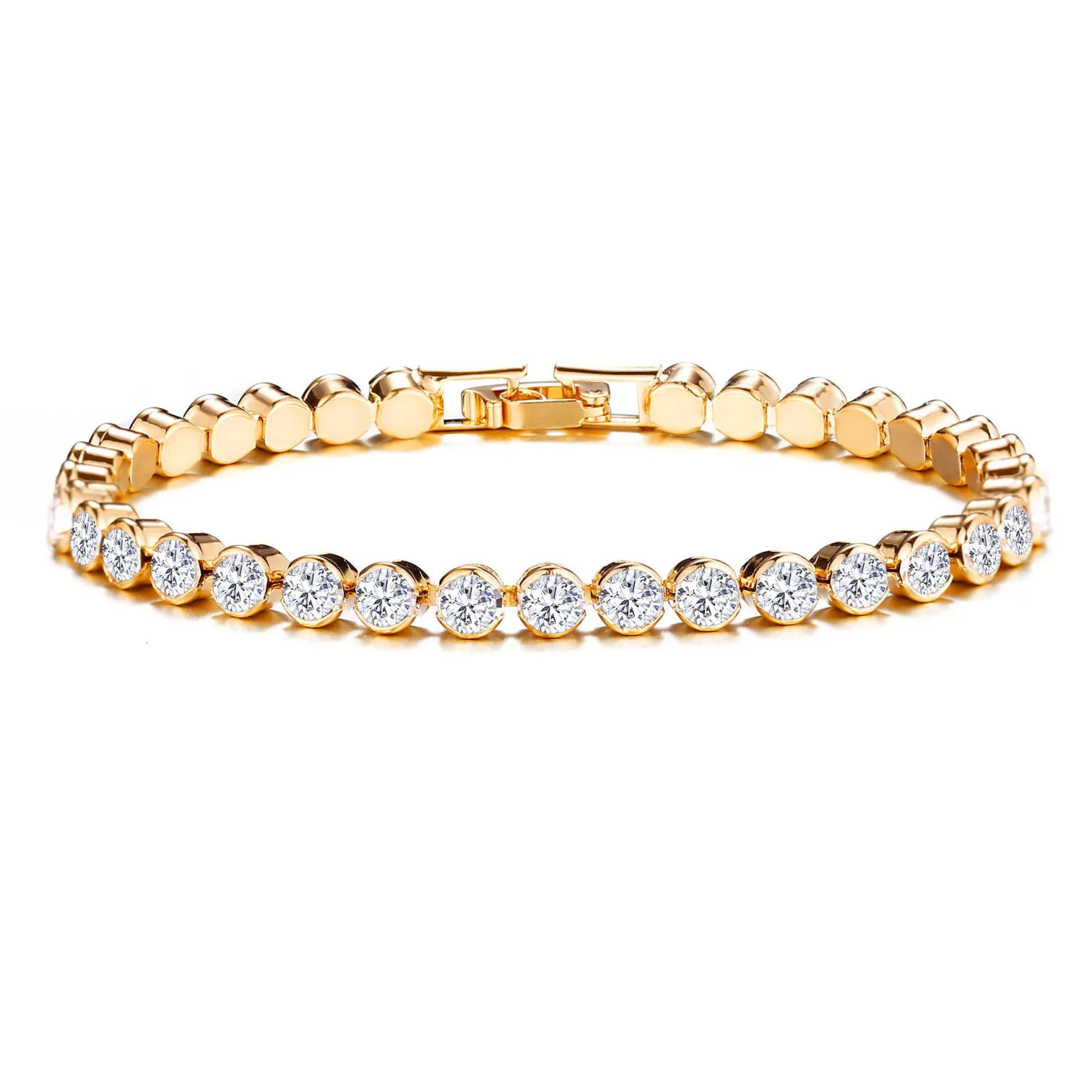 Women's Korean-style Crystal Silver-plated Bracelet