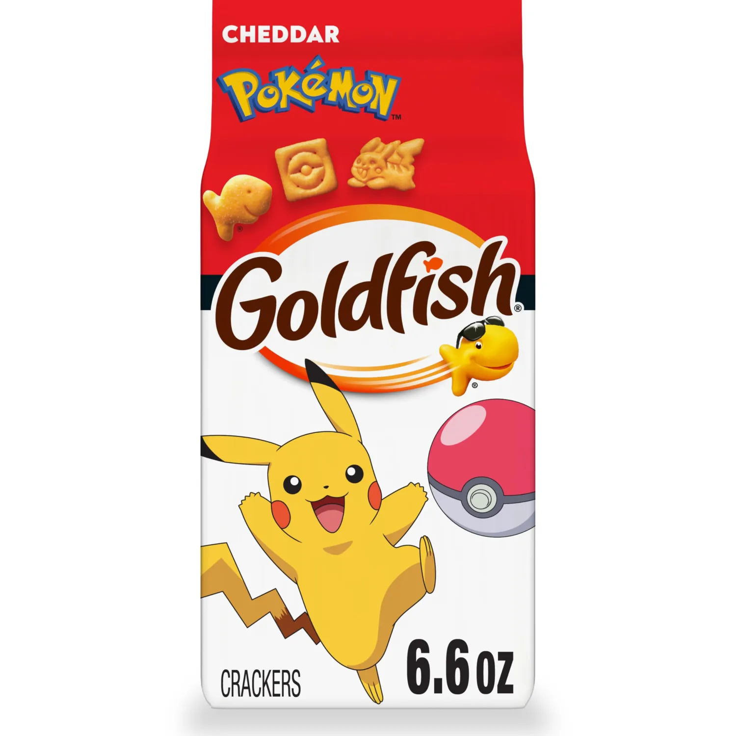 Goldfish Pokémon Cheddar Cheese Crackers, 6.6 Oz Bag