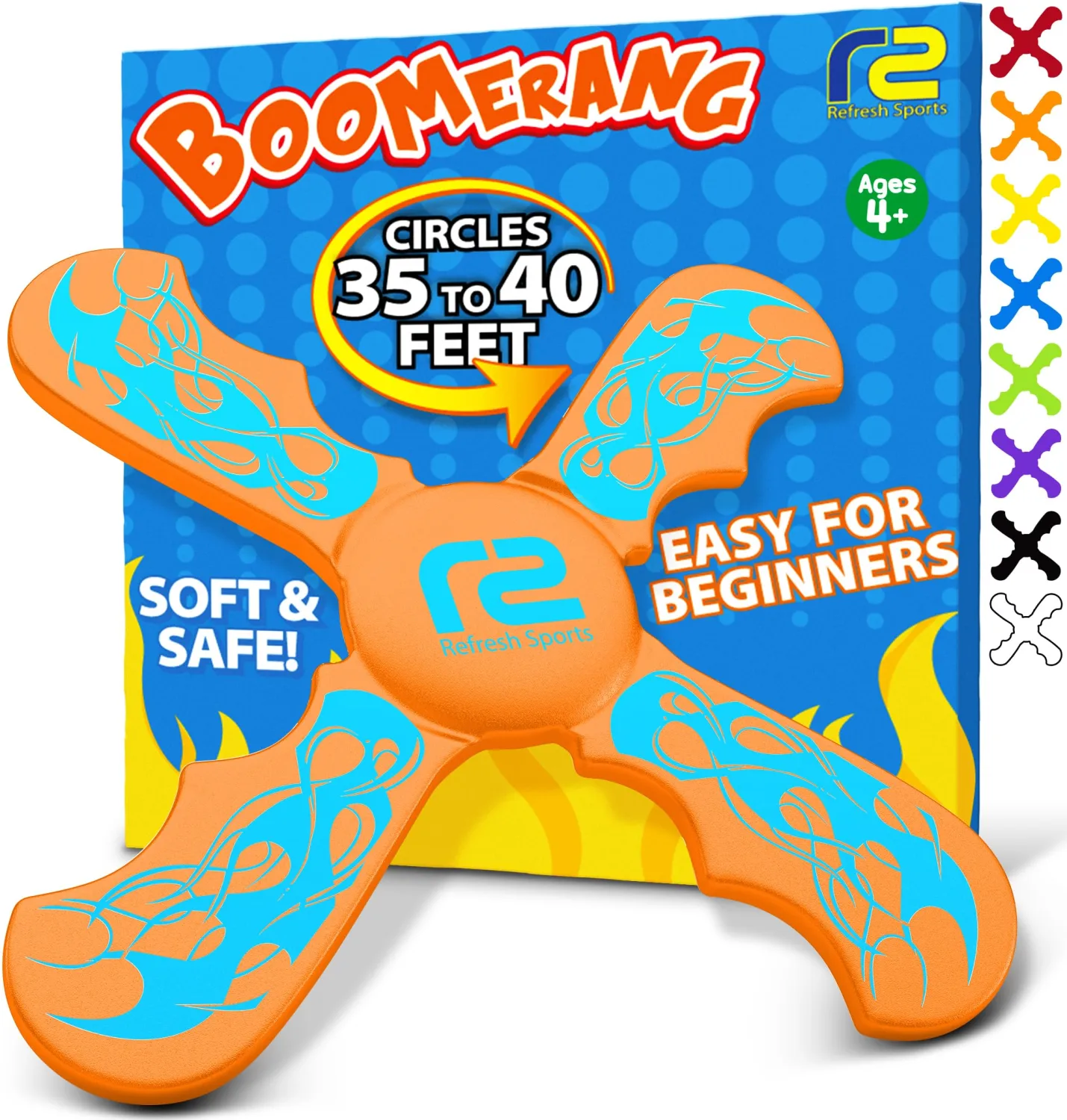 Boomerang for Kids - Easter Gifts for Boys & Girls All Ages - Best Easter Basket Stuffers & Fun Kid Gift Ideas - Outdoor Toys - Fun Children Birthday Party Favors - Valentines Day Gifts For Kids