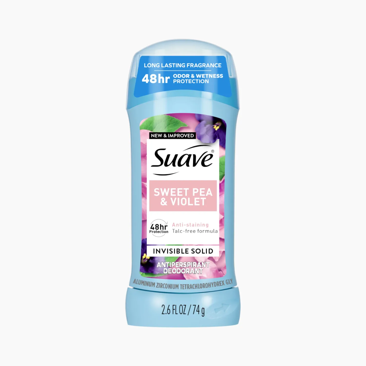 Suave Deodorant For Women, Powder, Antiperspirant & Deodorant Stick 48-hour Odor and Wetness Protection for Women 2.6 oz