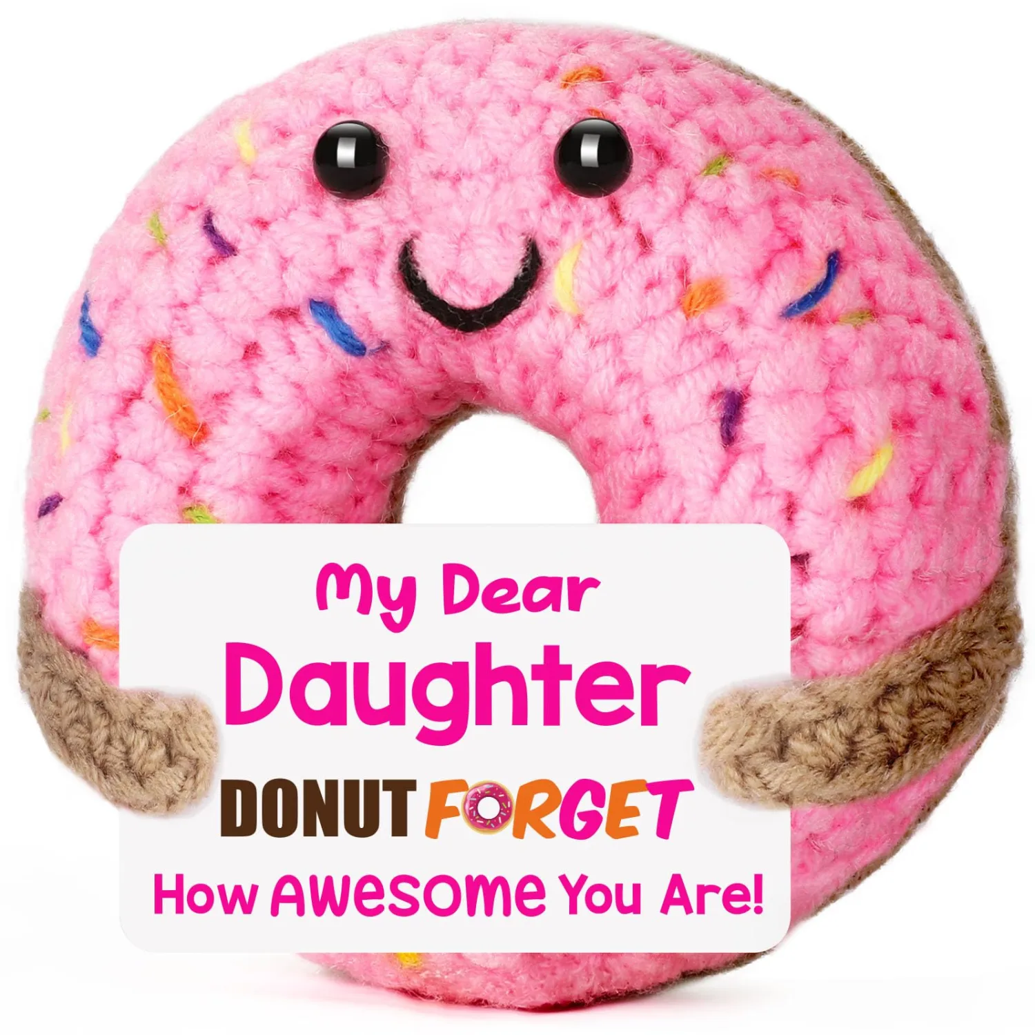 Gifts for Teen Girl Easter - Easter Basket Stuffers for Daughters Teens Girls Kids, Crochet Donut Birthday Graduation Cute Trendy Stuff Gift for Kid 16 Years Old Teenager Girl from Mom Dad